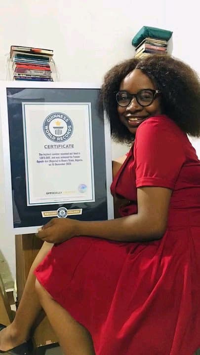 Meet The Nigerian Lady With The New Guinness World Record For Highest Number Ever Counted Out Loud.